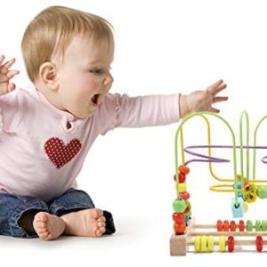 Wondertoys Preschool Fruit Bead Maze Roller Coaster Educational Toys for 1 2 3 Years Old Boys Girls 