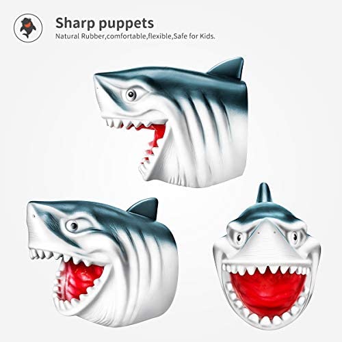 Soft Rubber Shark Puppet for Kids Shark Hand Puppet for Toddlers Sea 