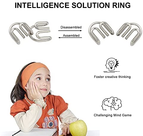 AIWAN LEZHI IQ Toys Metal Puzzle Set Of 24 Test Mind Game Brain Teaser Wire Puzz 
