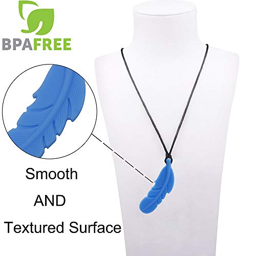 Silicone Feather Teething Necklace Baby Teether Autism Sensory Chew BPA Free 