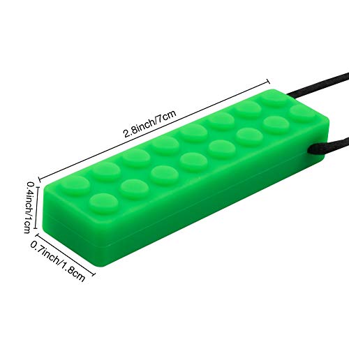 Autism ADHD SPD COCODE Sensory Chew Necklace for Boys Girls Oral Motor Autistic Children 5 Pack Silicone Chew Pendant Training and Development Fidget Toy Chewing Necklace for Teething Babies 