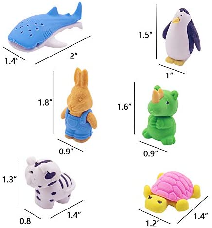 Come Apart Puzzle E Details about   3 Otters Pack Of 50 Animal Erasers Bulk Kids Pencil Erasers 
