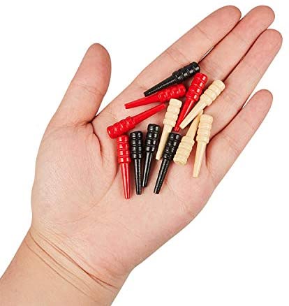 48 Pieces Wooden Cribbage Pegs Wood Cribbage Board Pegs Fit 1/ 8 Holes 3 Colors 