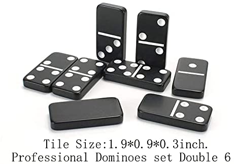 Domino-Spiel Doppel 6-28 Spielsteine in Vinyl-Klapp-Box neu 