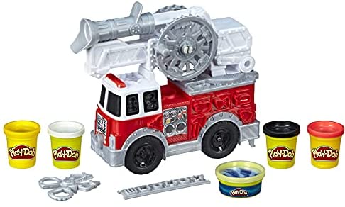 Play-Doh Wheels Crane & Forklift Construction Toys with Non-Toxic Cement Buildin Compound Plus 2 Additional Colors 
