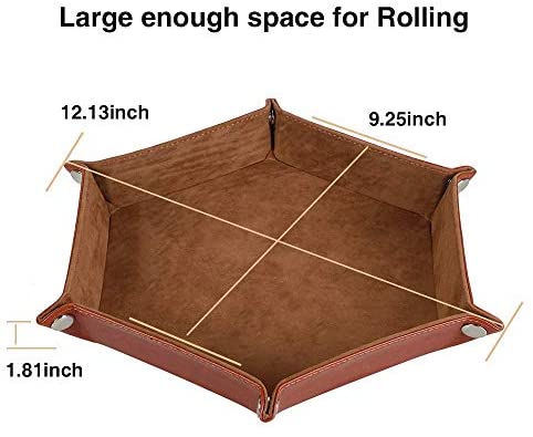 STYLIFING Dice Tray Metal Dice Rolling Tray Holder Storage Box for RPG DND Table 