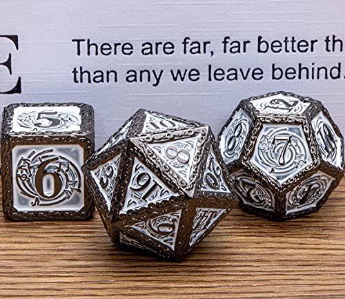 7Pcs/Set Metal Polyhedral Dice For DND RPG MTG Role Playing Tabletop Game Toys 