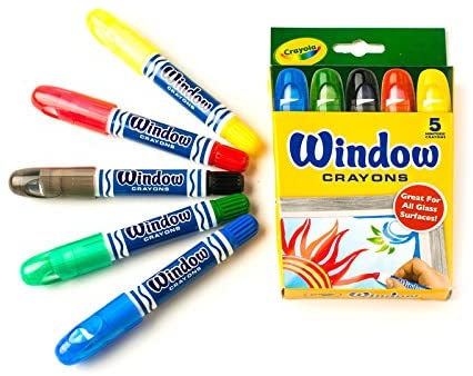 Crayola Washable Window Crayons Assorted 5 Count 24 Pack 