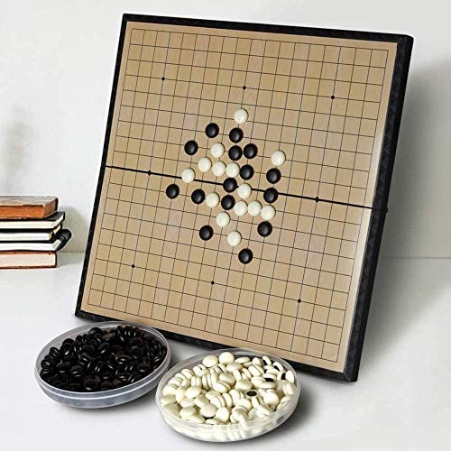 Magnetic Go Game Set 19x19 Chinese Chess Set 11Inch/28cm Portable with Magnetic Plastic Stones Classic Chinese Strategy for Kids & Adult Small 