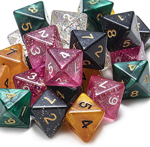 Wiz Dice 100 D8 Random Color Polyhedral Dice Set 8 Sided Lot Gaming D&D RPG 