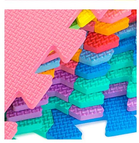 ProSource Kids Foam Puzzle Floor Play Mat with Shapes & Colors 36 Tiles 12"x1... 