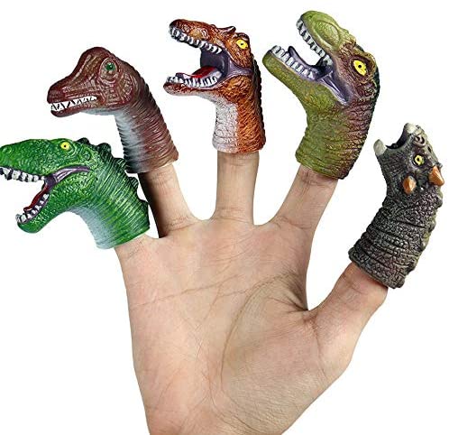 PVC Dino Dinosaur Hand Puppet for Families Friends Party Fun Feeling Gag Toy 