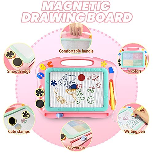 VERAED Toddler Toys Age 1-2 Year Old Boy Gift Magnetic Drawing Pad Doodle Board Educational Learning Toys for 1 2 Year Old Boys Christmas Birthday Gifts 
