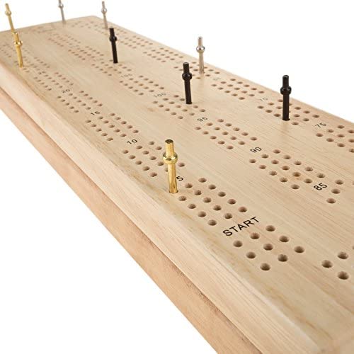 Wooden Cribbage Crib Pegs & Score Board & Deck of Playing Cards Game Set  4412