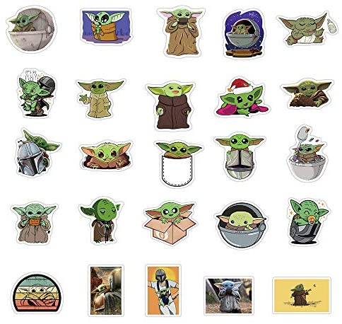 baby yoda stickers for laptop water bottle hydro flask cute waterproof aesthetic trendy stickers for teens girls 50pcs homefurniturelife online store