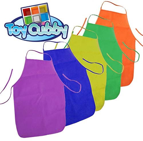 6 Pieces Toy Cubby Colorful Artist Painting Aprons for Kids 