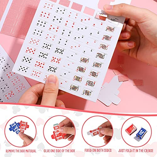 Mini Spielkarten 1:12Dollhouse Miniatur Ornament Kreative Spielzeug Poker.vi 