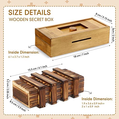 Puzzle Box for Adults Wooden Puzzle Boxes with Hidden Compartments