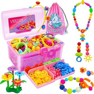 VERTOY Pop Beads Jewelry Making Kit and Shooting Game Toy for Kids, STEM Arts and Crafts Toys for 6-12 Year Old Girls, Best Christmas Birthday Gifts ...