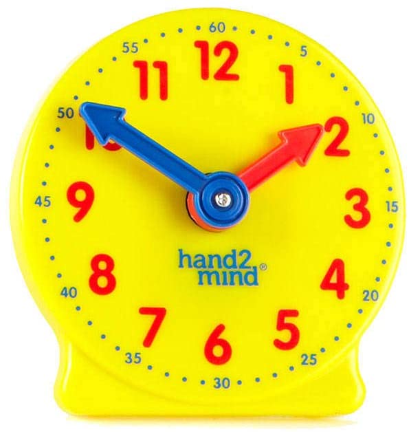 Plastic Learning Clock Kids Early learn how to tell time Preschool Education 