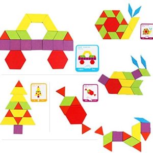 Montessori Tangram Blocks Shape Puzzles Puzzle für Kinder Logiktraining 