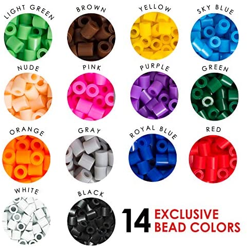 EVORETRO Pixel Art Bead Fuse Beads Perler Compatible Large Kit Colorful Bead Create 2D Pixelated Wall Art, Retro Video Games Characters