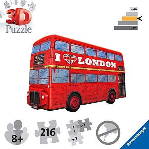Puzzle 3D per bambini e ragazzi Bus Londra 216 pz Ravensburger 10+ 