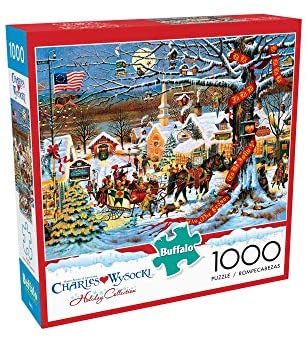 Buffalo Games Charles Wysocki Small Town Christmas 1000 Piece Jigsaw Puzzle NEW 
