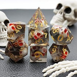 Huaa DND Dice Set,Polyhedral Dice Set,Dungeons Dragons Dice Set for D&D Dice Games RPG MTG Table Games with Drawstring Pouch 