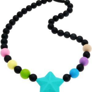 Children Jewellery Unicorn Sensory Chew Necklace Autism ADHD Nail Biting Fidgets 