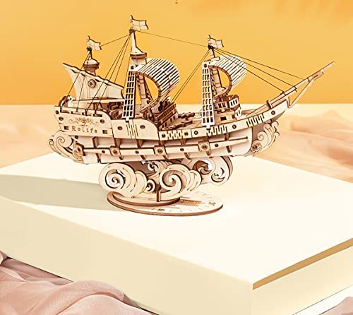 Details about    Sailing Ship Toys 3D Wooden Puzzle Toy Assembly Model Kids  Educational Gift 