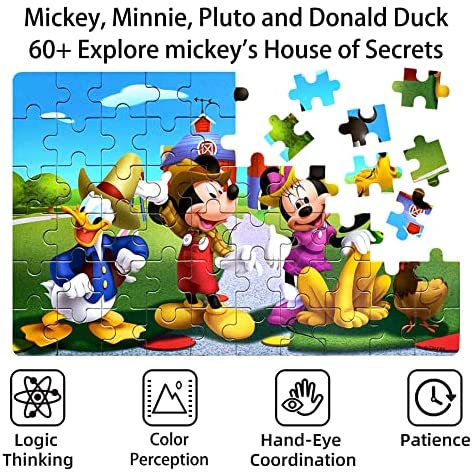 Trefl 60 Piece Kids Large Disney Picnic With Donald Mickey Minnie Jigsaw Puzzle 