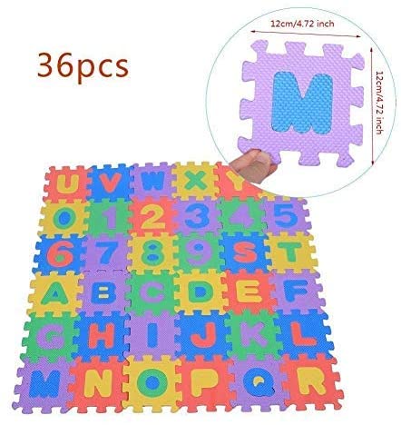 Develop Learning Hands-on Ability Kids Children Jigsaw Puzzle Foam Baby Alphabet Number Math Pad Toy 36PCS Puzzle Foam Educational Foam Mat Toys 