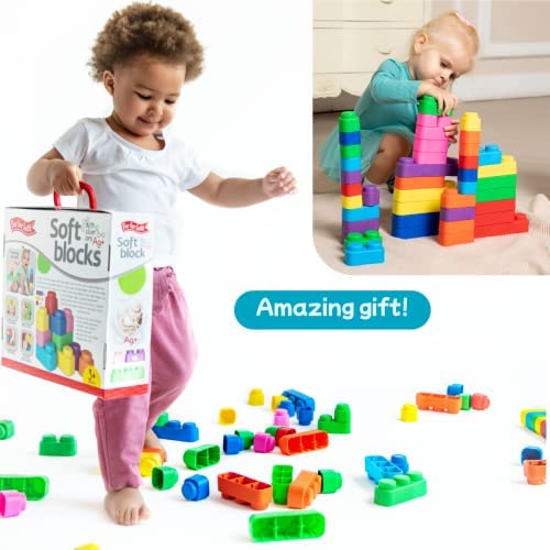 Soft Building Blocks for Toddlers 1-3 Set 21Pcs Stacking Blocks Baby Toys 