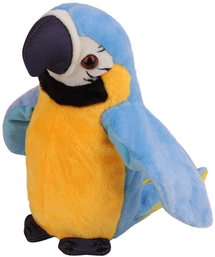 Cute Talking Parrot Plush Toy Repeat What You Say Kids Early Learning Toys 