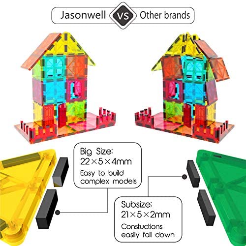 Two Jasonwell 42/84pcs Magnetic Blocks Kids Children's Bulding Tiles 3+ 