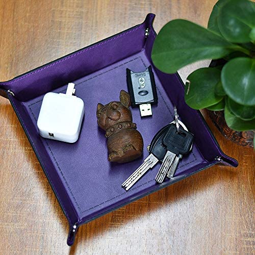 DND Dice Tray Dice Rolling Tray Leather Collapsible Tray for Tabletop RPG D&D Pathfinder Role Playing Game 