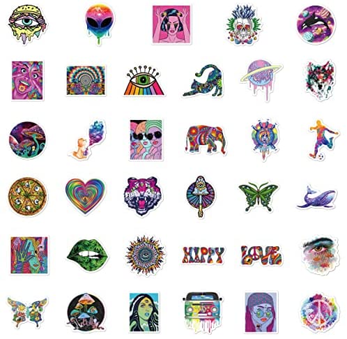 100pcs stoner stickers psychedelic stickers for water bottles laptops computers skateboards macbook vinyl waterproof decal for teens and adults homefurniturelife online store