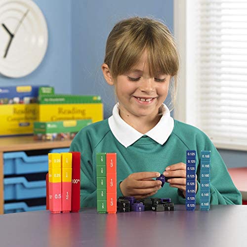 51 Piece NEW Learning Resources Fraction Tower Equivalency Cubes 