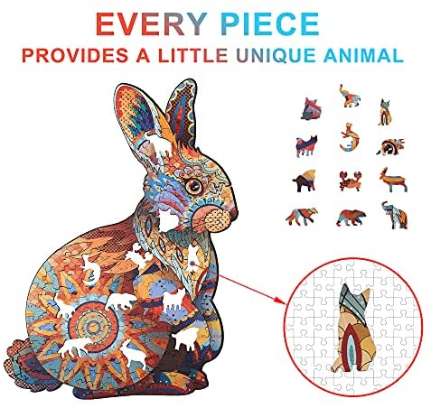 New Animal Shape Wooden Jigsaw Puzzles Pieces Adult Kids Education Toys Gift 