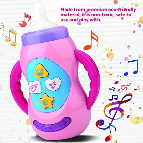 Jadpes Early Childhood Fun Music Bottle Toy, Simulation Milk Bottle Toy  Infant Toddlers Early Learning Tool for Baby Kids Sound Musical Learning 