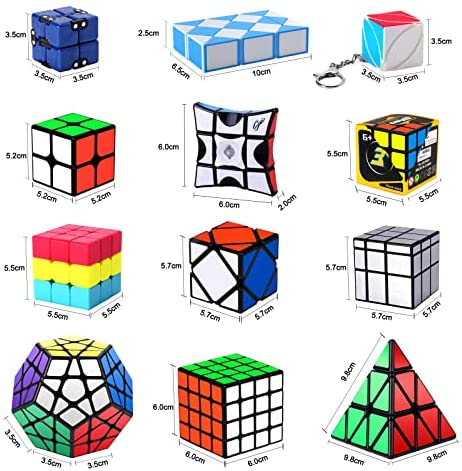  Vdealen Speed Cube Set, 7 Pack Puzzle Cube Bundle Fidget Ball  2x2 3x3 4x4 Pyramid Dodecahedron Rainbow Snake Magic Cube, Smooth Cube Game  Toys Gift for Kids & Adults : Toys
