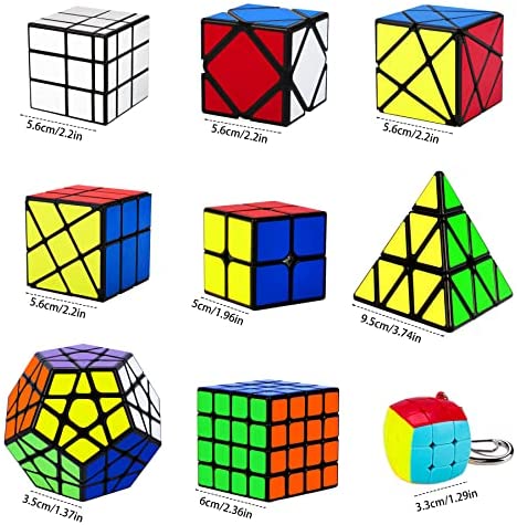 2x2 3x3 4x4 Pyraminx Cube Magique lisse Puzzle Cube Qiyi Vitesse 4PCS Cube Set 