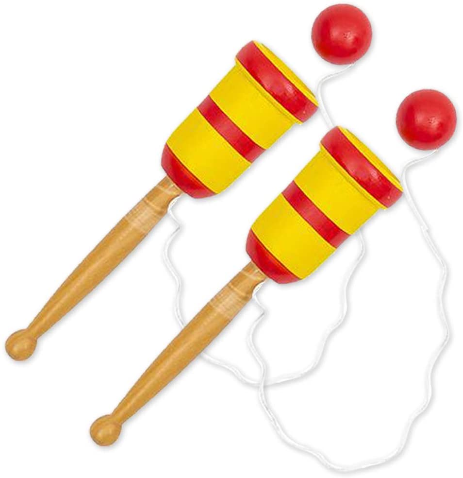 Height-10.50 Inch Cup and Ball Game Wooden Toys Handcrafted Gifts for Kids 