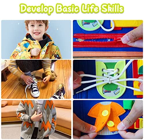 Educational Learning Toys Busy Board for Kids to Learn Basic Skills Toddler Activity Board Toddlers Toy TenFans Space World Montessori Toddlers Sensory Board Suitable for Kids Gift 