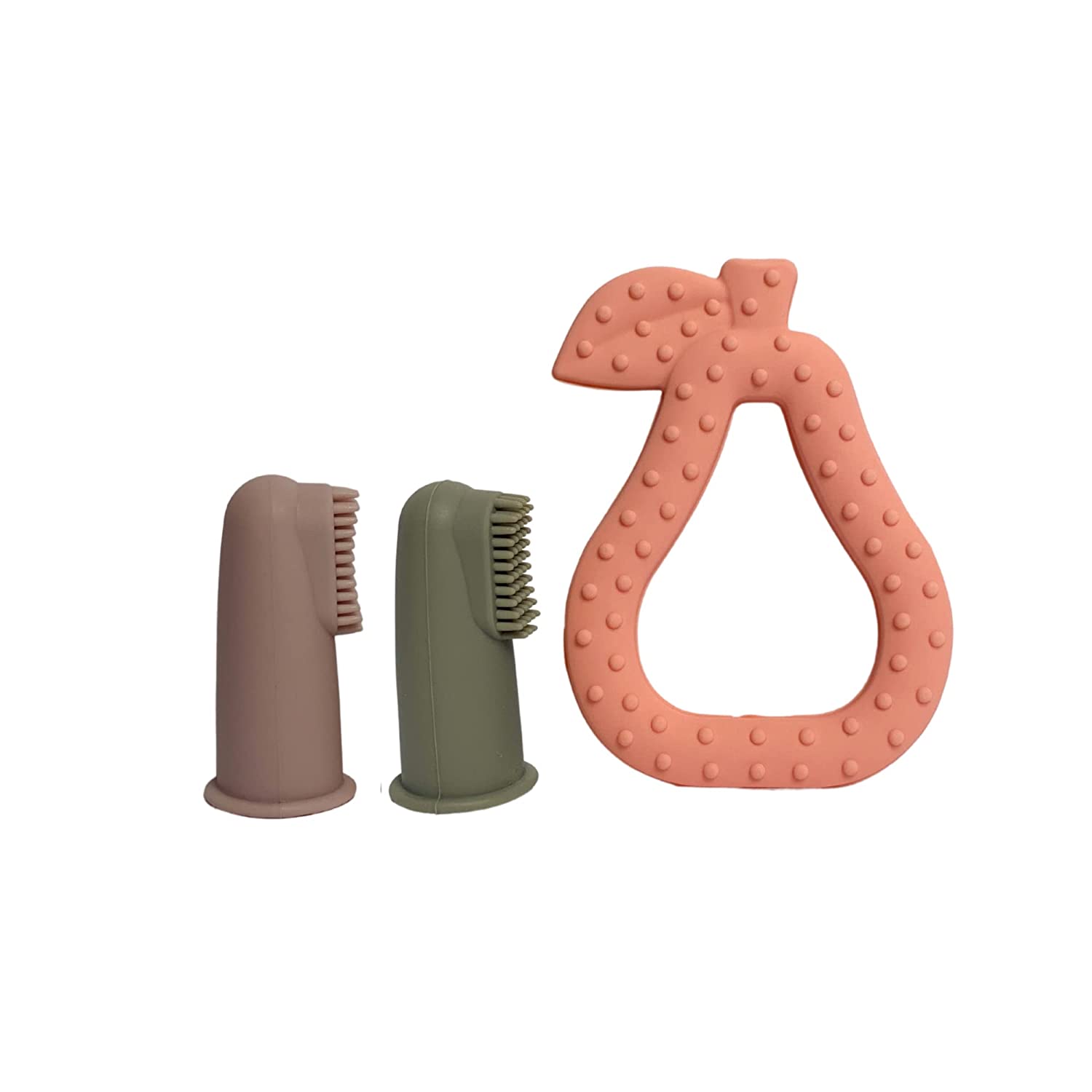 ZoLi Bunny Dual nub teether 2 Pack Baby Teething Relief Blush/Grey