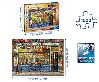 Ravensburger 1000 piece jigsaw puzzle THE GREATEST BOOKSHOP 