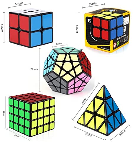 Roxenda Speed Cube Bundle Rubik's Cube Set 2x2x2x2x2x2x3x3 4x4x4 5x5x5 T1 