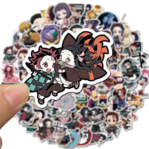 snowboard auto Shanxia Demon Slayer bici per skateboard confezione da 100 pezzi Adesivi impermeabili per computer portatile 