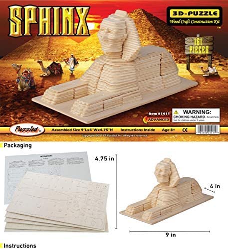 Puzzled Sphinx Wooden 3D Puzzle Construction Kit 